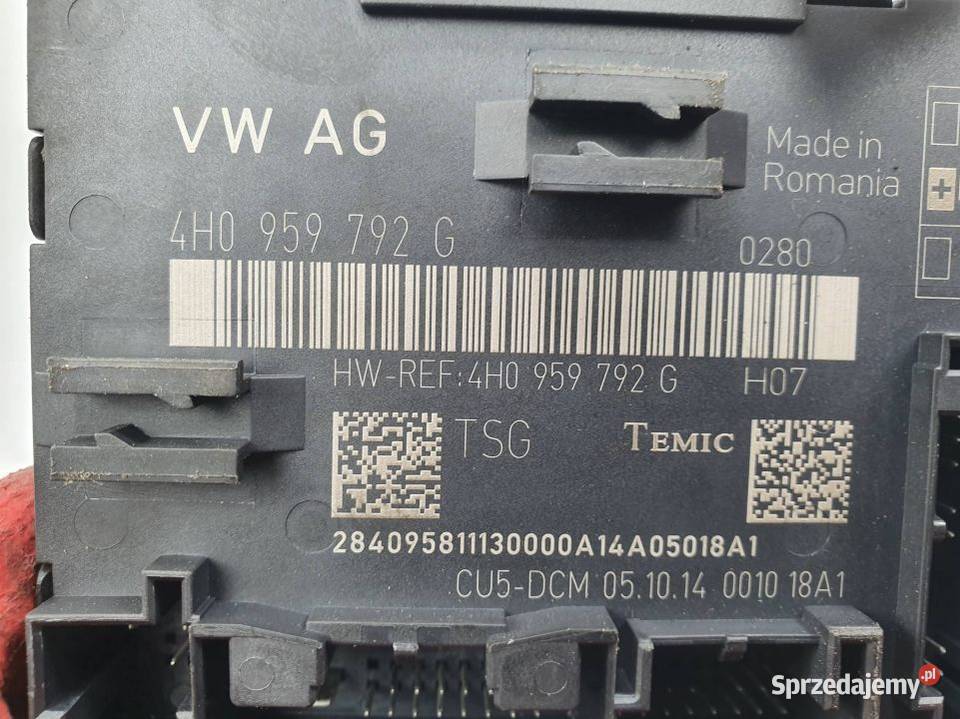 MODUŁ AUDI A8 L D4 4H0959792G osobowe Lipno