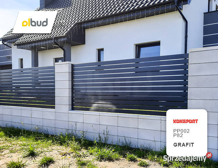 Ogrodzenie nowoczesne poziome KONSPORT P82 Olbud Sopot sprzedam