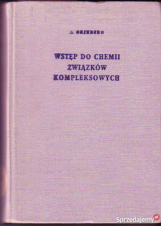 2261 WSTĘP DO CHEMII ZWIĄZKÓW KOMPLEKSOWYCH A GR