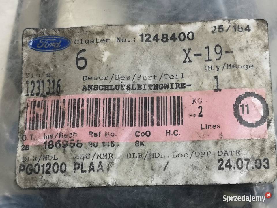 WIĄZKA OKABLOWANIE DRZWI FORD FIESTA VI 0817 sprzedam