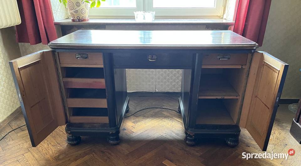 Przedwojenne dębowe biurko w stylu art deco Meble mazowieckie Warszawa sprzedam
