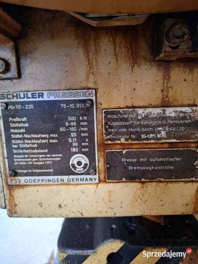 Prasa mimośrodowa SCHULER PVD 50