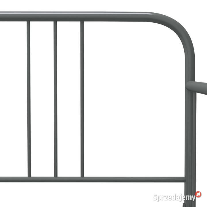 Sofa z wysuwaną ramą łóżka szara metalowa 90x200 mazowieckie Warszawa
