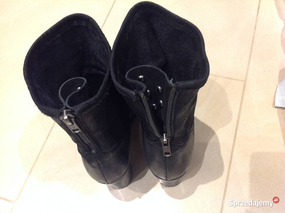 Czarne Botki Skórzane VENEZIA r 37 Venezia lubuskie Nowa Sól