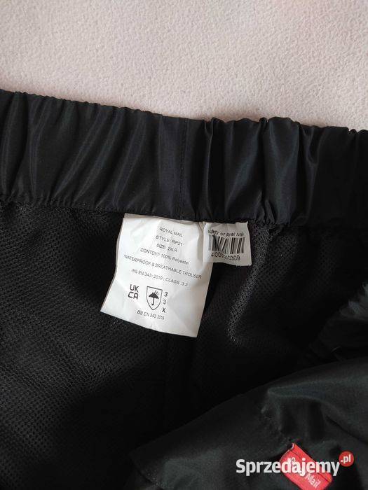 Spodnie ochronne przeciwdeszczowe 2XL Royal Mail sprzedam