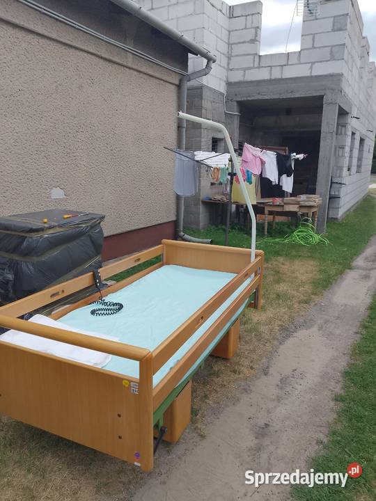 Łóżko medyczne elektryczne 5funkcyjne 2 materace Gidle