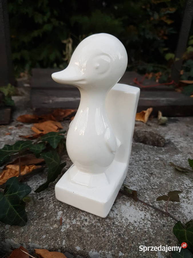 Kaczka porcelanowa podpórka książek Antyki, Sztuka, Kolekcje