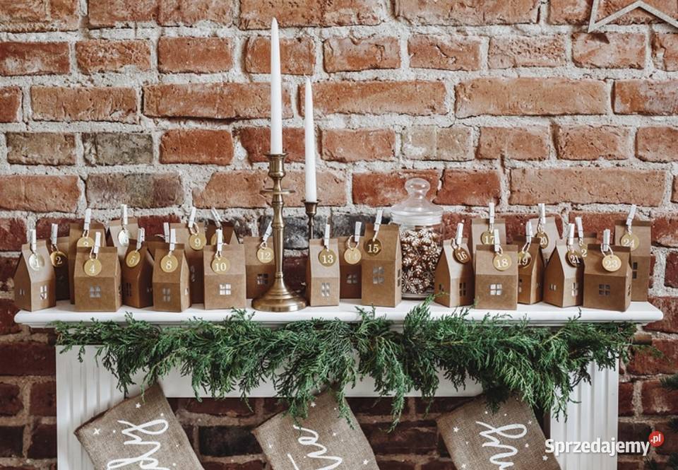 Kalendarz Adwentowy Domki z Papieru Kraft 24 Kraków