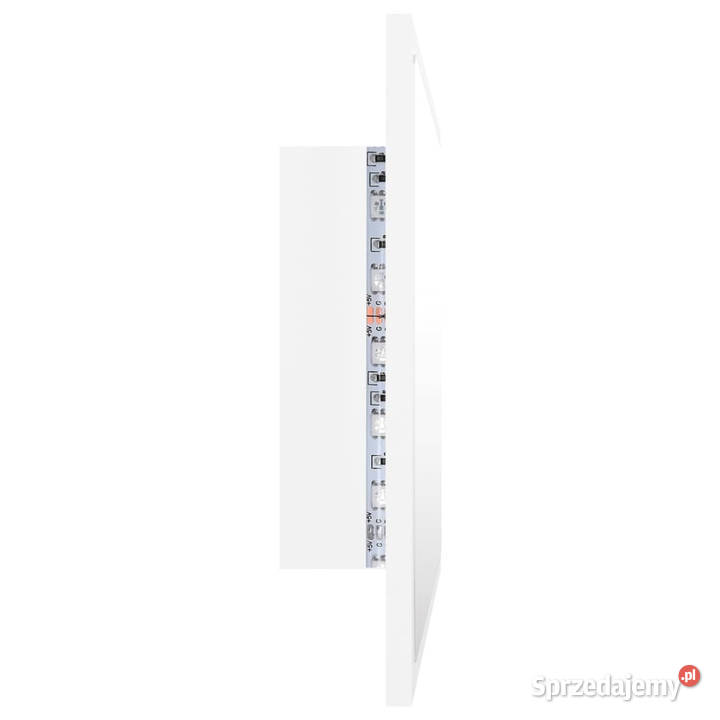Lustro łazienkowe z LED białe 60x85x37 akryl mazowieckie