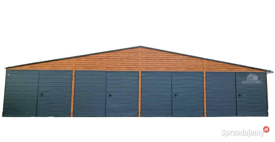 GARAŻ BLASZANY 12m x 6m DWUSPAD 4x BRAMA Łapanów
