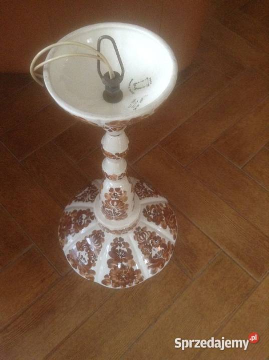 Lampa wisząca fajansowa ręcznie malowana opolskie Opole sprzedam