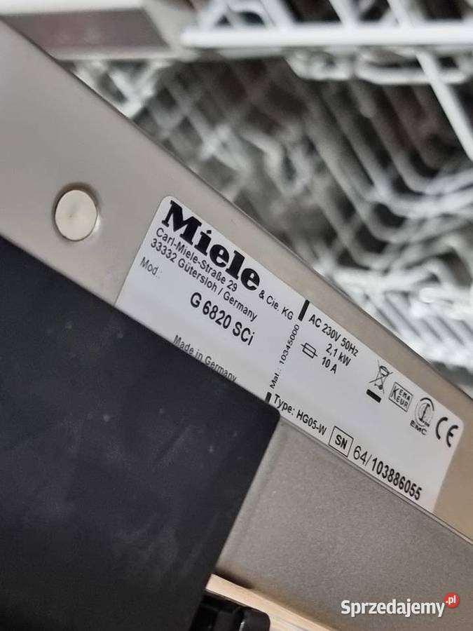 Zmywarka z widocznym panelem Miele G 6820 SCi do zabudowy dolnośląskie Wrocław