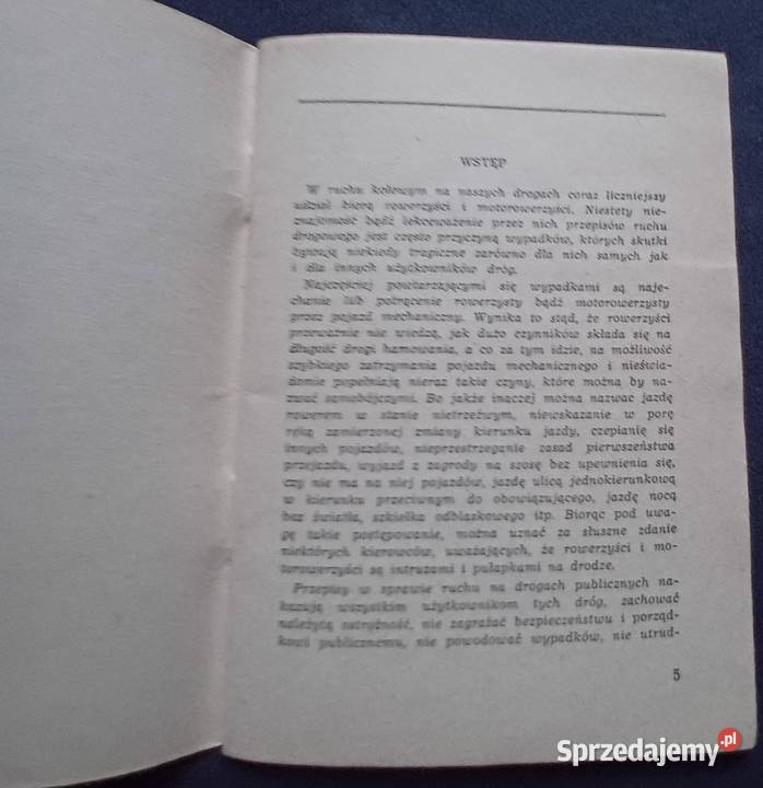 Z Słabęcki Zasady ruchu rowerowego WKŁ 1962 r wielkopolskie Koźminek sprzedam