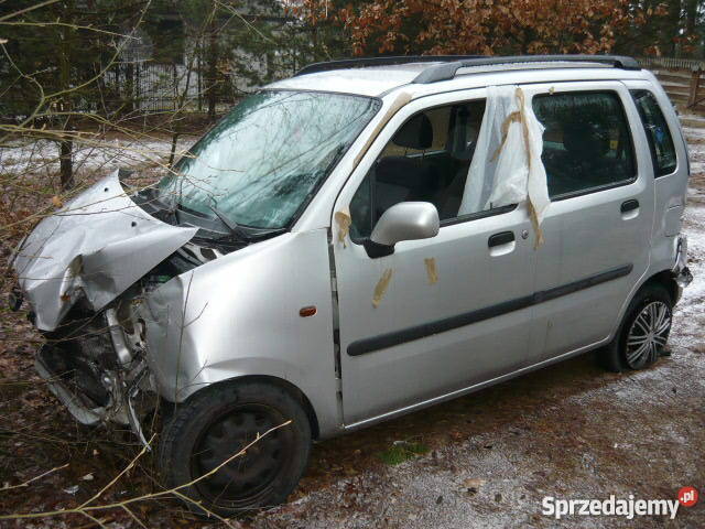 OPEL AGILA 2000rBENZYNA Uszkodzony welurowa tapicerka mazowieckie Wiązowna sprzedam