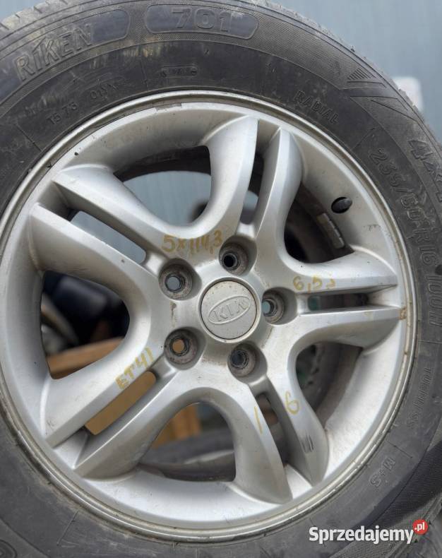 4 x Koła aluminiowe KIA Sportage OE 529101f200 5 Motoryzacja podkarpackie Skołoszów sprzedam