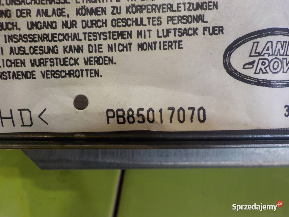 RANGE ROVER SPORT I 27 TDV6 09r AIRBAG poduszka Suków