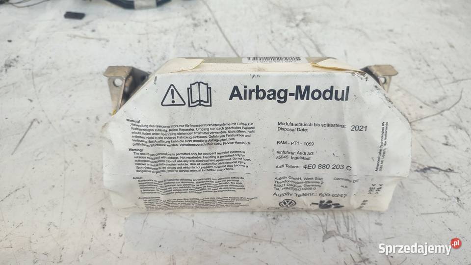 AUDI A8 D3 42 TDI 0510 AIRBAG PODUSZKA świętokrzyskie Włoszczowa