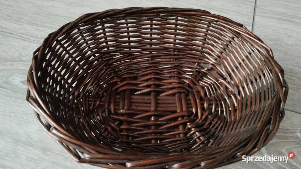 koszyk koszyczek wiklinowy ciemny brąz brązowy Wyposażenie wnętrz Poznań sprzedam