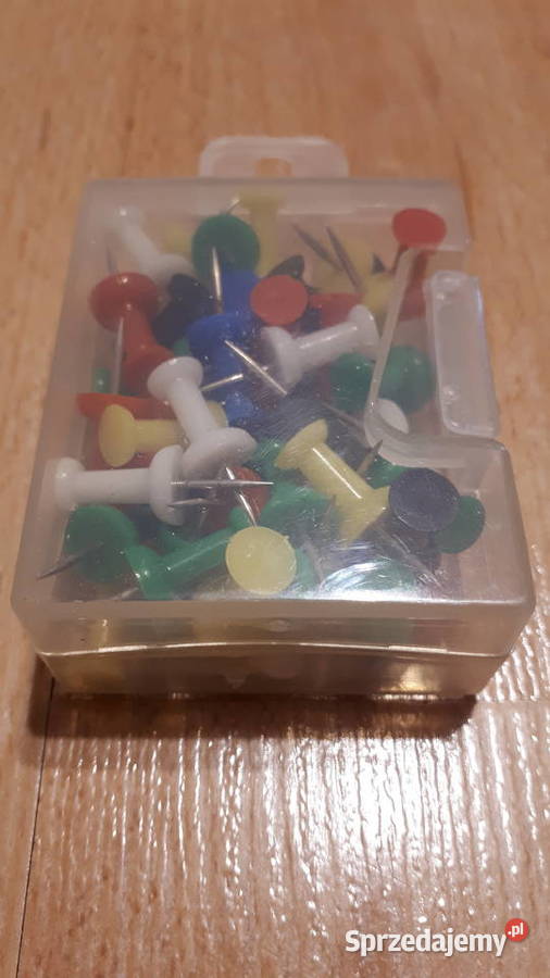 Pinezki tablicowe 50 sztuk różne kolory śląskie Rybnik