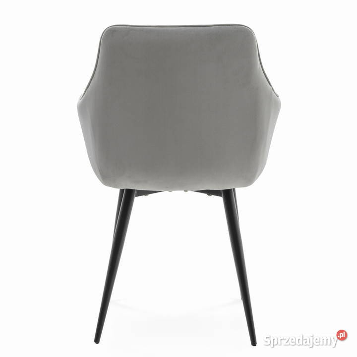 Jasnoszare Krzesło Tapicerowane Quattro Wysyłka 58cm Tarchały Małe