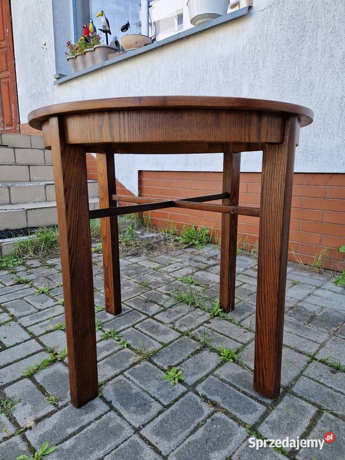 Stary stół dębowy Odnowiony Szczecinek