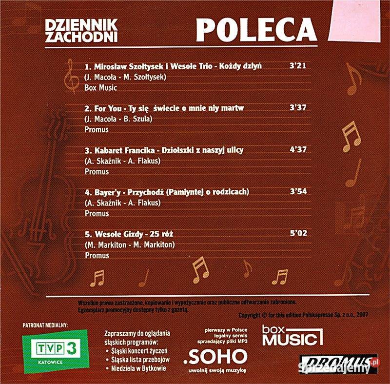 REGIONALNA LISTA PRZEBOJÓW część 6 PROMOCJA śląskie Chorzów sprzedam