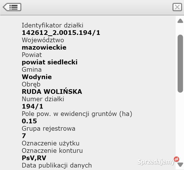 Grunty rolne Ł4 216ha Ruda Wolińska 08117 23 3zł/m2 sprzedam
