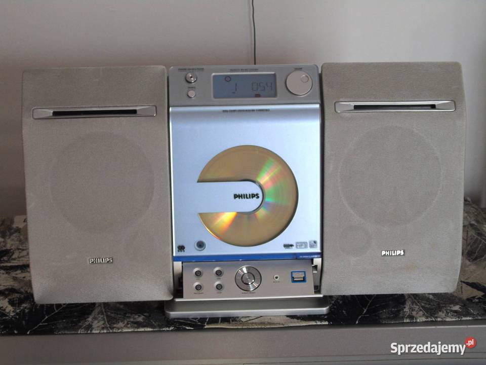 Wieża Philips CD USB mp3 kolumny sprawna DOSTAWA Jasło