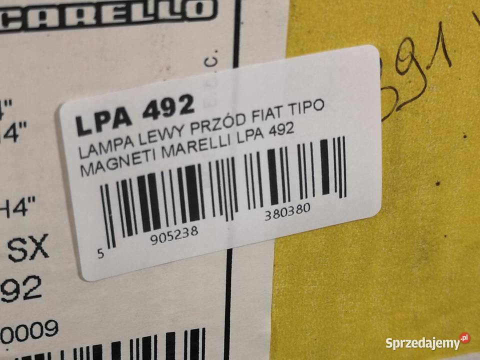 LAMPA LEWY PRZÓD FIAT TIPO 19871995 NOWA MAGNETI