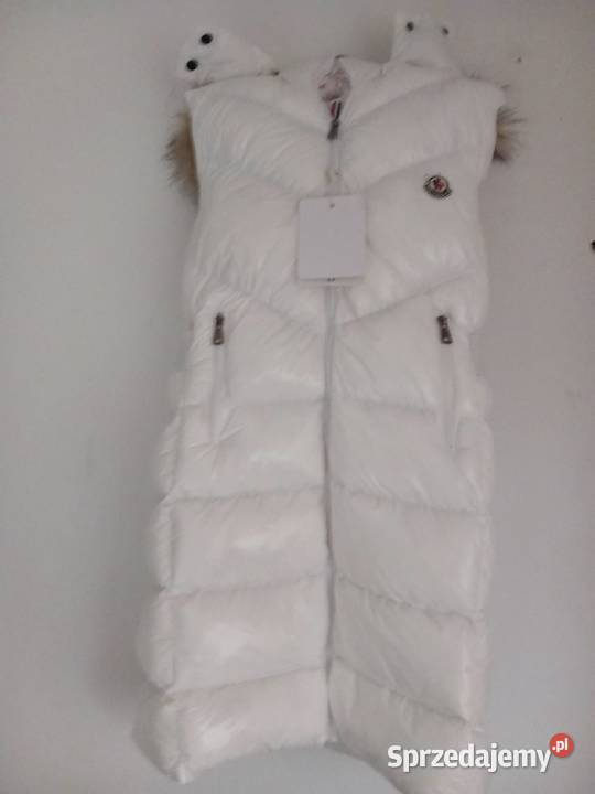 Moncler nowa kamizelka długa damska L biała Puch  Stalowa Wola