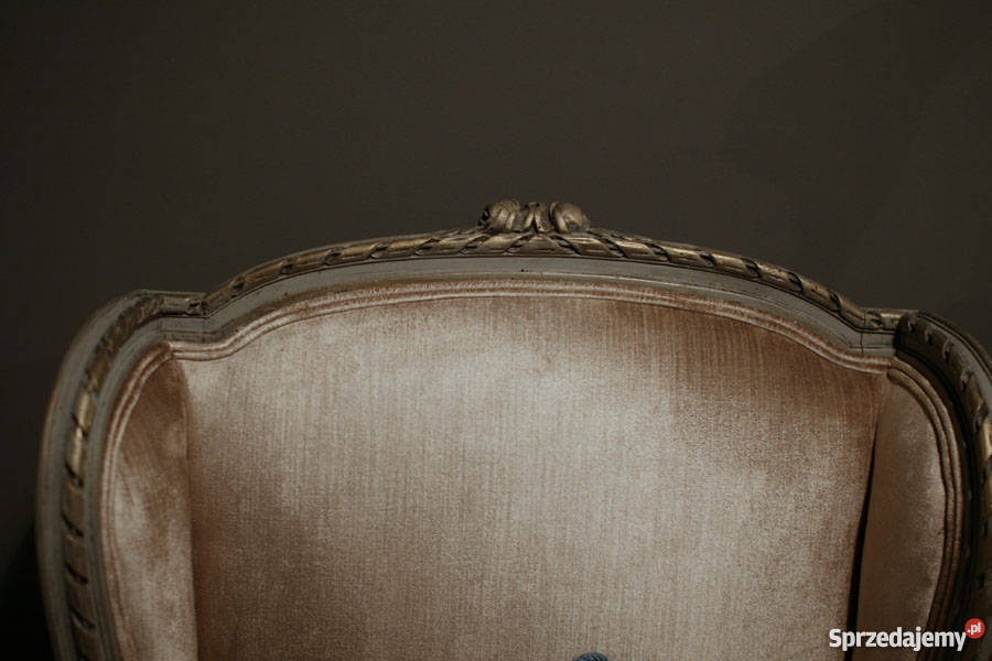 Francuski fotel mega rasowy Ludwik 16 renowacji Łódź