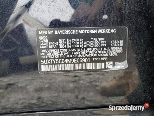 BMW X3 2021 elektryczne lusterka X3 sprzedam