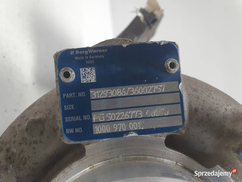 TURBOSPRĘŻARKA Volvo S80 II V70 III XC60 24 D5 osobowe Turbosprężarki Chełm