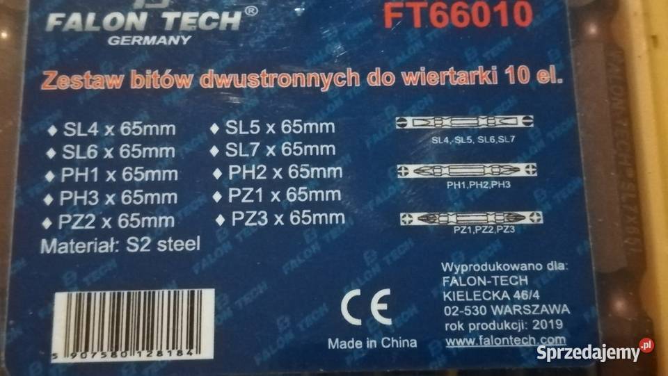 Zestaw bitów dwustronnych Falon Tech FT 66010 łódzkie Łódź