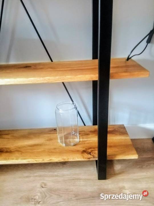 Regał z półkami Dębowymi Loft 35cm Białystok