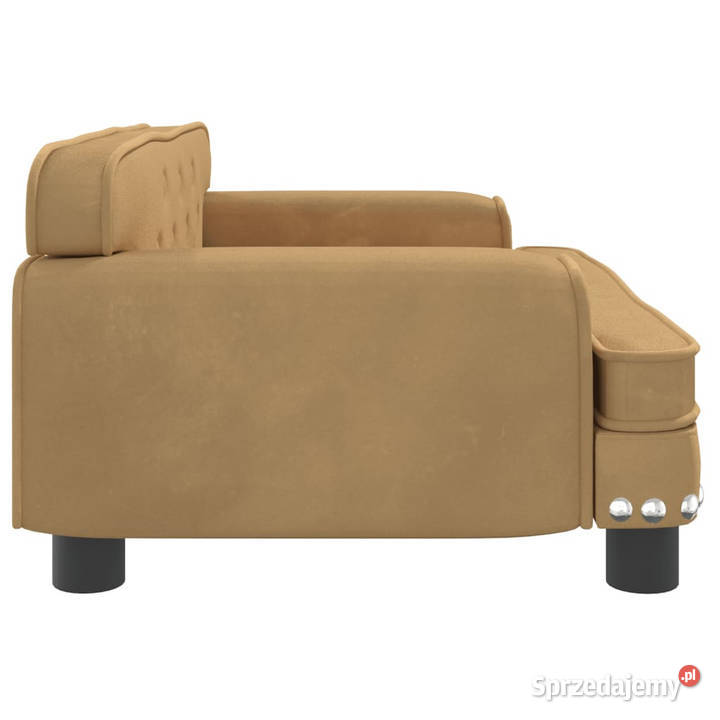 Sofa dzieci brązowa 70x45x30 aksamit WM3196298 Warszawa