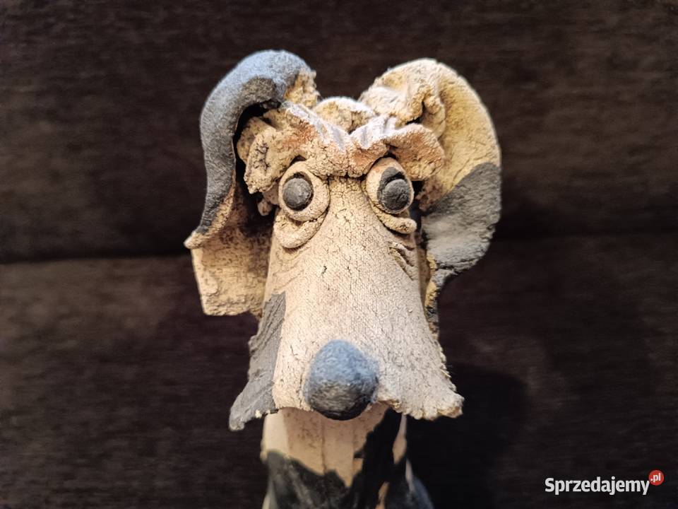 Kolekcjonerska duża figurka psa Fox terrier Szczyrk