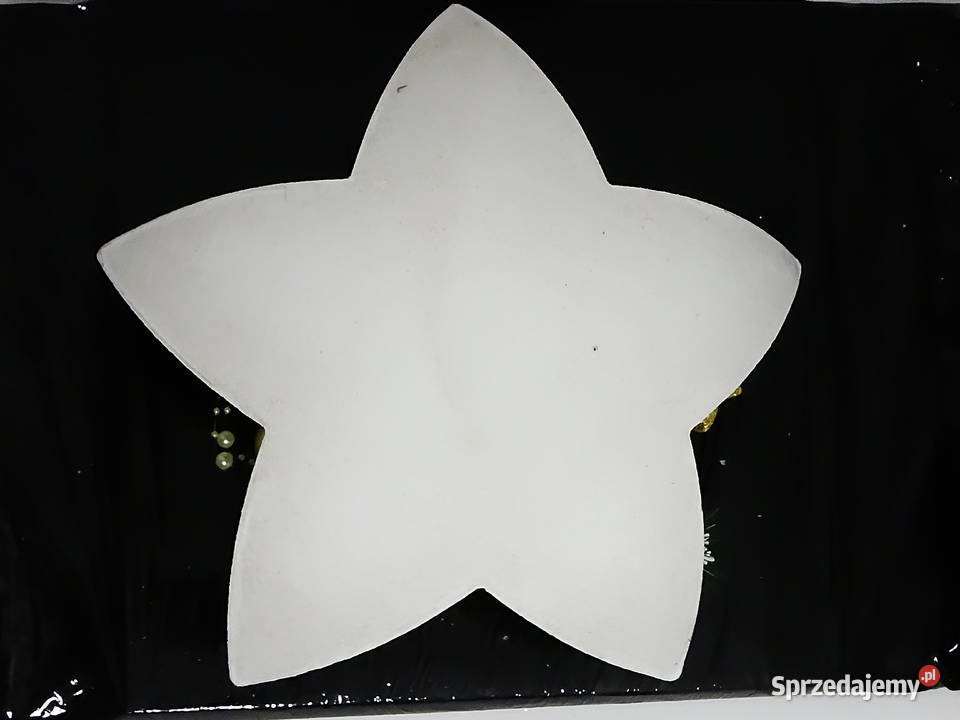 Świecznik świąteczny gwiazda z dekoracją zimową Biłgoraj