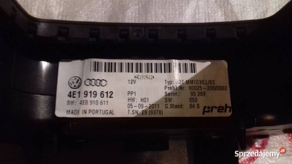 Panel MMI firmy Prech Orginał 4E1 919 612 Audi świętokrzyskie Skarżysko-Kamienna