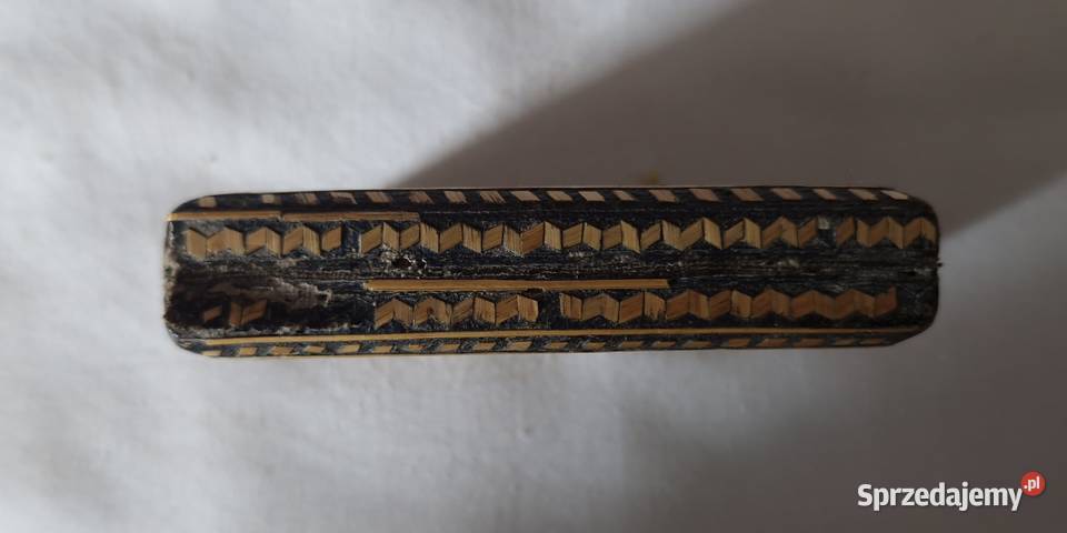 Mała papierośnica rękodzieło więzienne lata 60te Warszawa