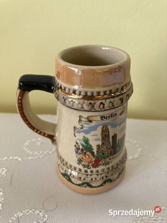 Dekoracyjny Kufel Mini Wypalany Vintage Malowany śląskie Czerwionka-Leszczyny