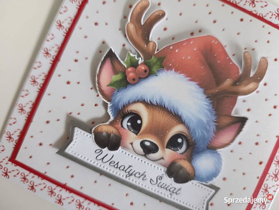 Kartka Świąteczna Boże narodzenie ręcznie Łódź