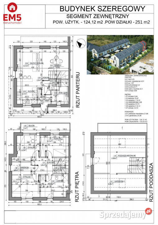 Dom szeregowy Klepacze 13353m2 sprzedam
