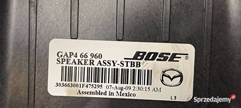 SUBWOOFER MAZDA 6 II GAP466960 Pozostałe kujawsko-pomorskie Lipno