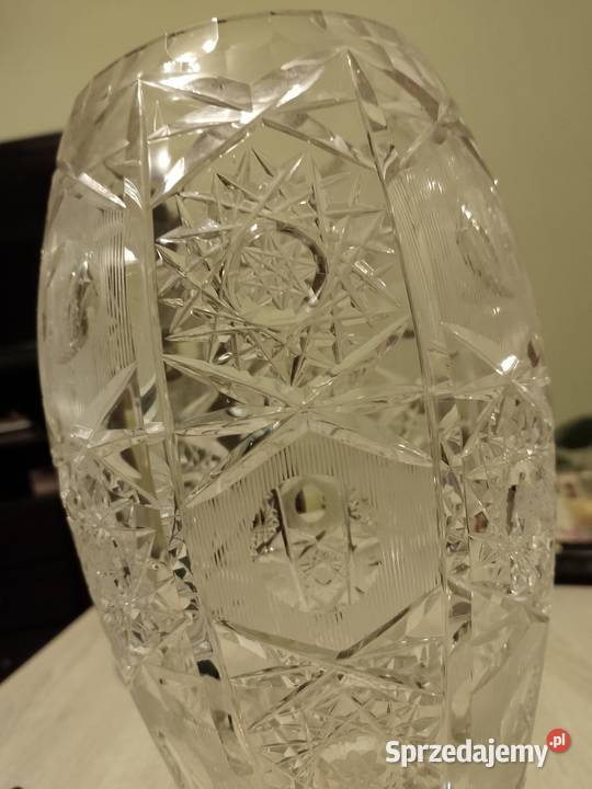 Duzy i ciezki wazon krysztalowy vintage z okresu Gdańsk sprzedam