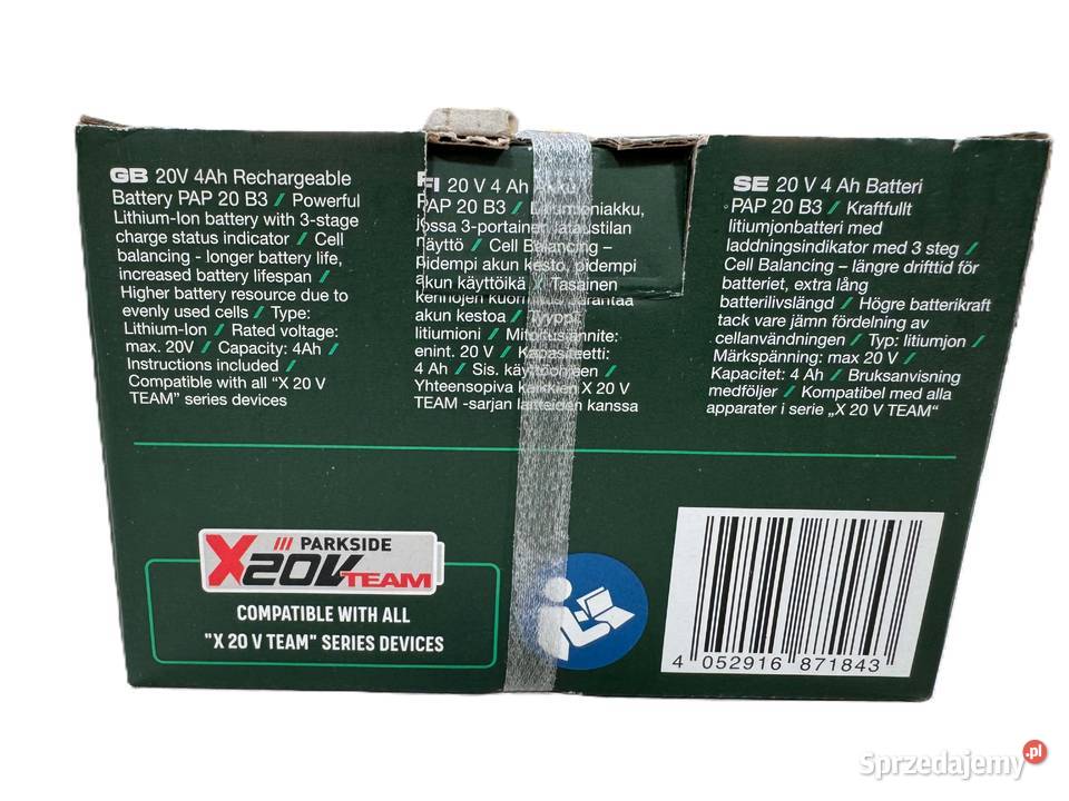 Akumulator LiIon Parkside 20 V 4 Ah PAP 20 B3 Elbląg