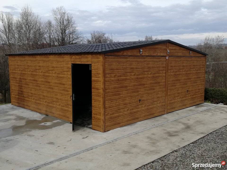 Garaż Blaszany Garaże Blaszane drewnopodobne 6x5 sprzedam