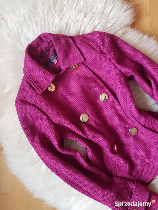Różowy płaszczyk Look Złote Guziki Uk 8 podkarpackie Jasło