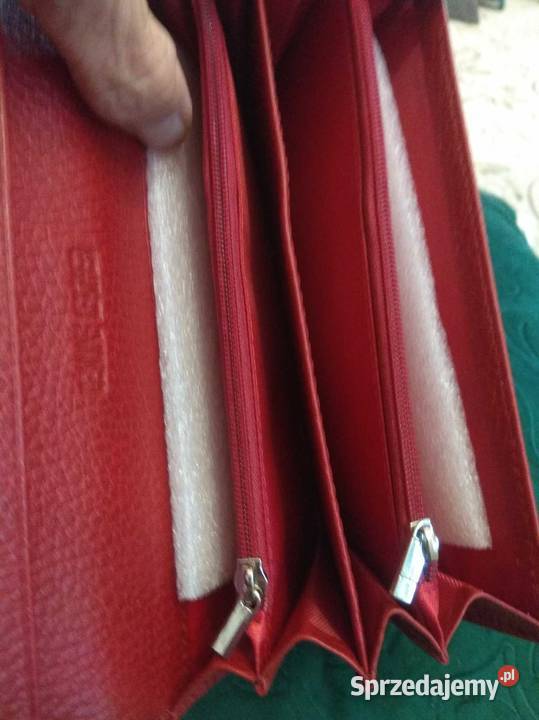 Portfel damski skórzany w kolorze bordo Sosnowiec