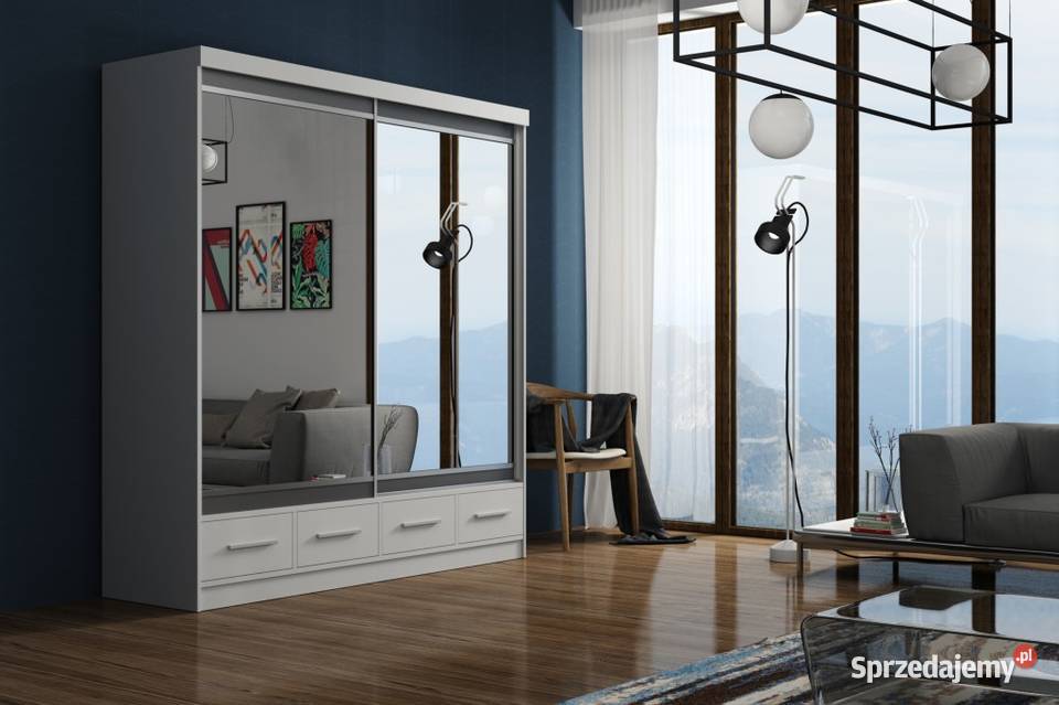 MARGO 250 SZAFA GARDEROBA z lustrem i szufladami 250cm Wrocław